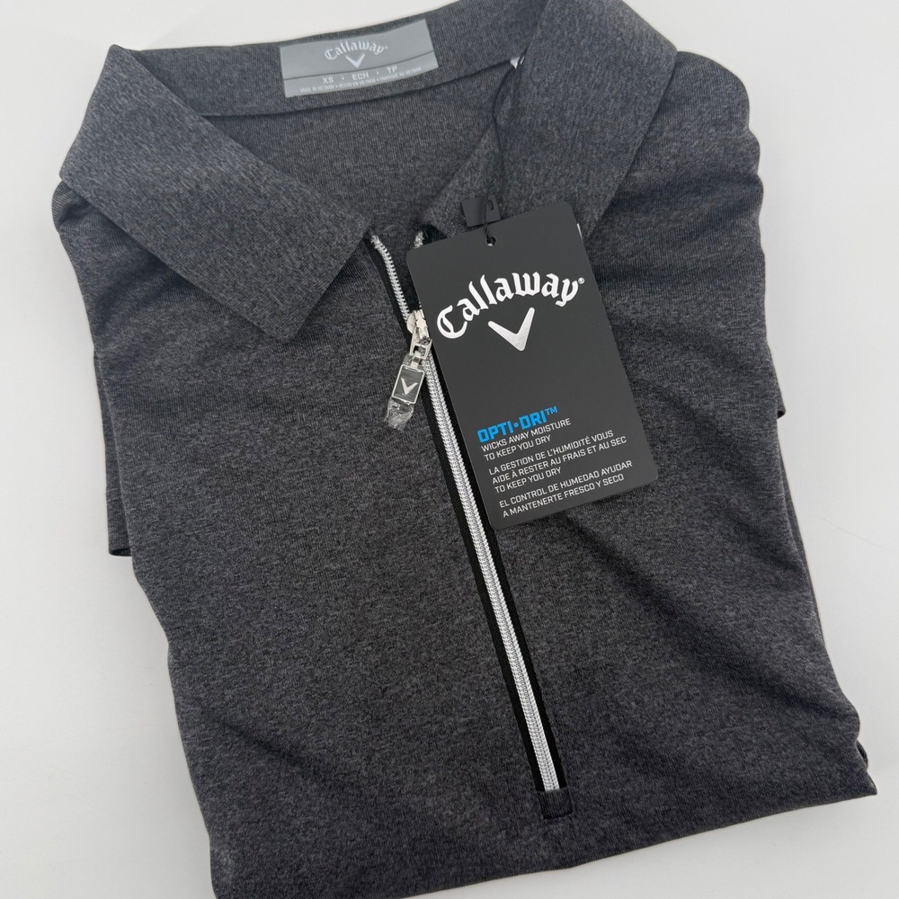 Callaway Opti Dri Women's Black Heather‎ Golf Polo Shirt XS